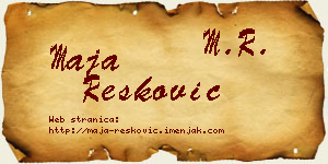 Maja Resković vizit kartica